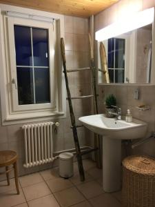 BnB im Waldhof tesisinde bir banyo