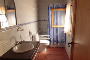 奧爾諾斯的住宿－Mesoncillo NEO，一间带卫生间、水槽和窗户的浴室