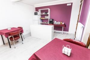 Kuchyň nebo kuchyňský kout v ubytování Hostal Viena