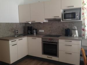 A kitchen or kitchenette at Ferienwohnungen Karwendel Camping