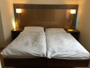 Postel nebo postele na pokoji v ubytování Zys Hotel