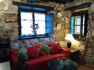 A seating area at La Casina de Celorio