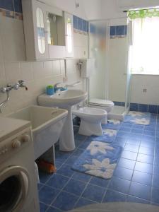 パルティニーコにあるAppartamento Vacanza Lunaのバスルーム(洗面台、トイレ、シャワー付)