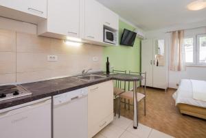 Kuchyň nebo kuchyňský kout v ubytování Apartment Krželj