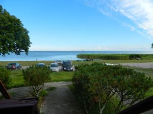 a view of the beach from the house at Curonian Coast studio in Nida