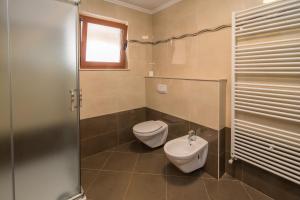 een badkamer met toilet en wastafel bij Apartman Slavko in Krk