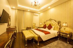 Voodi või voodid majutusasutuse Anh Nguyet Hotel toas