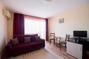 TV a/nebo společenská místnost v ubytování Hotel Damyanoff