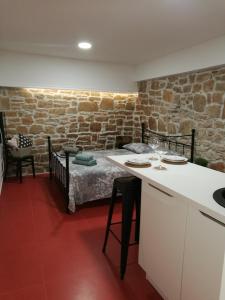 Kuchyň nebo kuchyňský kout v ubytování Littel studio Franceska