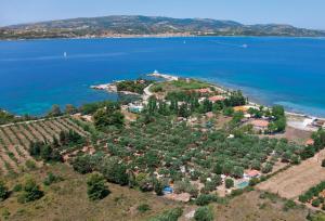an island in the middle of a body of water at Camping Argostoli in Argostoli