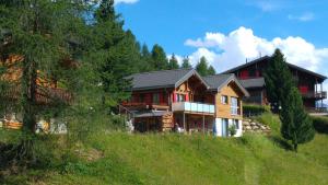 una casa grande en la cima de una colina en Chalet Enzian en Riederalp