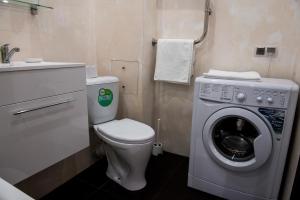 ヴォログダにあるApartment Na Premininaのバスルーム(トイレ、洗濯機付)