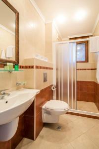 ソゾポルにあるApartment Sozopolのバスルーム(トイレ、洗面台、シャワー付)