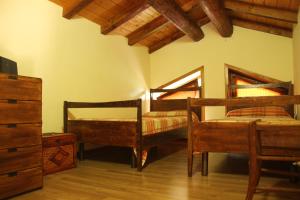 เตียงสองชั้นในห้องที่ Mount Etna Chalet