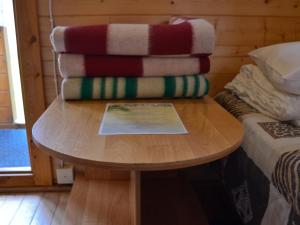 Postel nebo postele na pokoji v ubytování Camping Männisalu