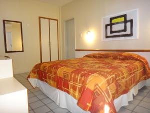 Cama ou camas em um quarto em Hotel Jangadeiro