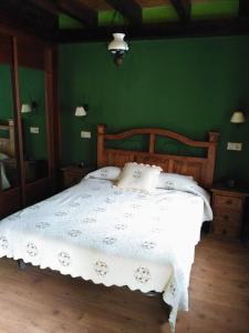 Casa De Aldea Fonfria tesisinde bir odada yatak veya yataklar