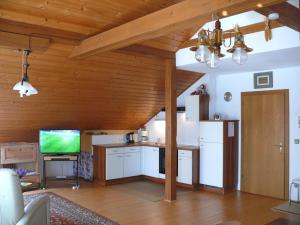 TV a/nebo společenská místnost v ubytování Ferienwohnung Eichler