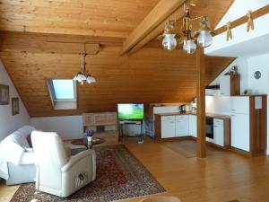 TV a/nebo společenská místnost v ubytování Ferienwohnung Eichler