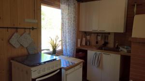 a kitchen with a stove and a sink and a window at ILO103 in Huhus +10 photos