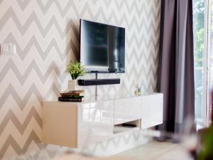 Telewizja i/lub zestaw kina domowego w obiekcie Lucky40 - Apartament z widokiem na morze, SPA gratis, Dwie Sosny