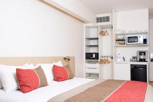 Voodi või voodid majutusasutuse Design Apart toas