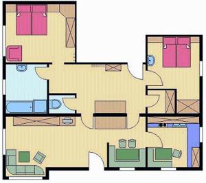 Plán poschodí v ubytovaní Ferienhaus Birkenweg