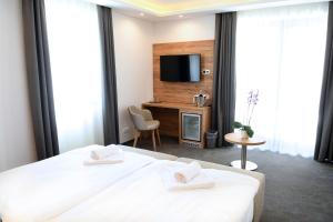 TV a/nebo společenská místnost v ubytování Hotel Diana