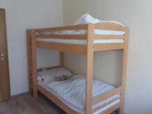 a couple of bunk beds in a room at Apartmán Špičák Sruby in Špičák