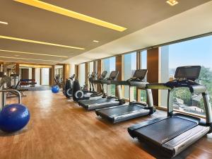 Fitness centrum a/nebo fitness zařízení v ubytování Pan Pacific Beijing