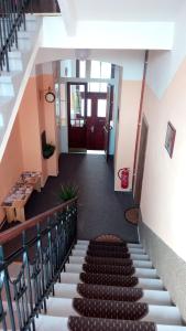 an overhead view of a staircase in a building at Apartmá Anglická in Františkovy Lázně