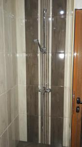 a shower with a glass door in a bathroom at Sharkov Guest House in Dolen +58 photos