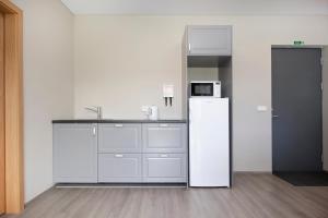 Virtuve vai virtuves zona naktsmītnē Arnarstapi Hotel