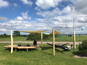 Zahrada ubytování HYGGE Strand Camping