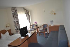 TV a/nebo společenská místnost v ubytování Hotel Garni Am Schäfersberg