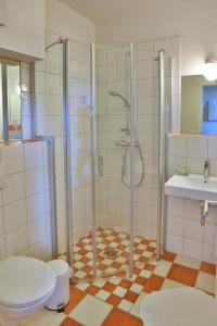 Ett badrum på Seehaus Hartwigsdorf