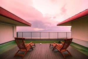 A balcony or terrace at Kyukamura Ibusuki