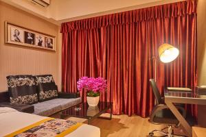 Heefun International Apartment - Zhujiang New Town FuLi Brand New World Plaza客房内的一张或多张床位