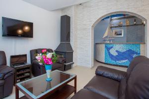 TV a/nebo společenská místnost v ubytování Villa Drinka Apartments