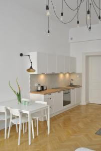 Ett kök eller pentry på Florianska Apartment