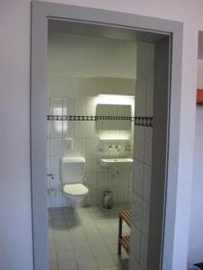 Koupelna v ubytování Hotel Linde