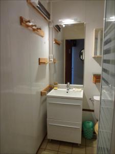 a bathroom with a sink and a mirror and a toilet at Gîtes La Coquille in Ternuay-Melay-et-Saint-Hilaire +10 photos