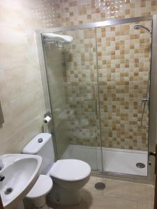 Koupelna v ubytování Hotel La Parra