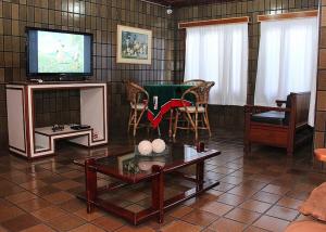 TV a/nebo společenská místnost v ubytování Shalako Hotel