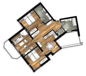 Půdorys ubytování Apartmenthaus Enzian Hochsölden