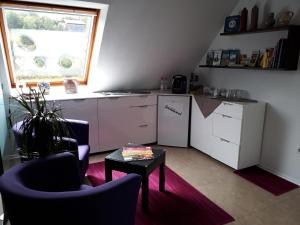 Kuchyň nebo kuchyňský kout v ubytování Pension am Weinberg Bed & Breakfast