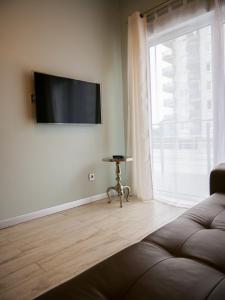 Televízia a/alebo spoločenská miestnosť v ubytovaní Apartament Boja