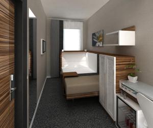Dapur atau dapur kecil di Hotel Yenibosna