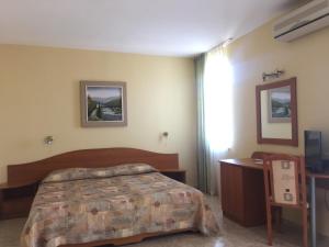 A bed or beds in a room at Family Hotel Selena