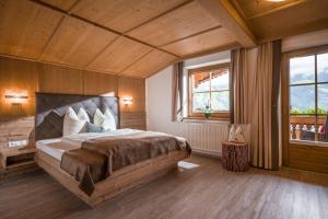Ein Bett oder Betten in einem Zimmer der Unterkunft Ferienhaus Waidmannsruh